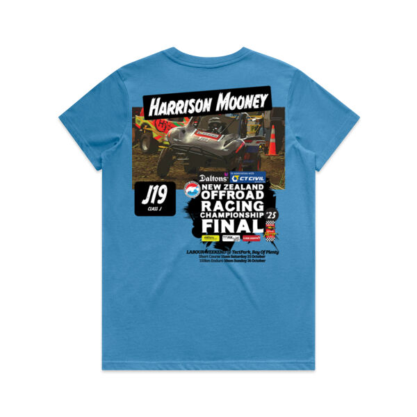 J19 Harrison Mooney ORANZ Final 2025 Print on Back of Ladies Tee Shirt - All Sizes - All Colours Thumbnail