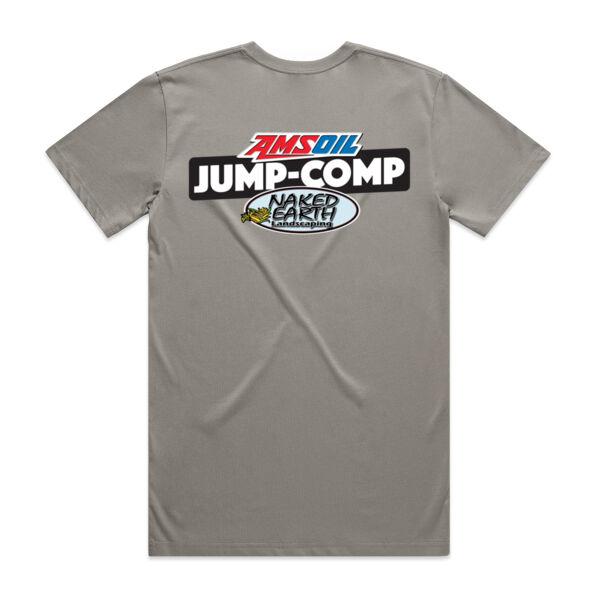 AMSOIL & Naked Earth Landscaping Jump-Comp tee shirt - Back Print - all colours - all sizes Thumbnail