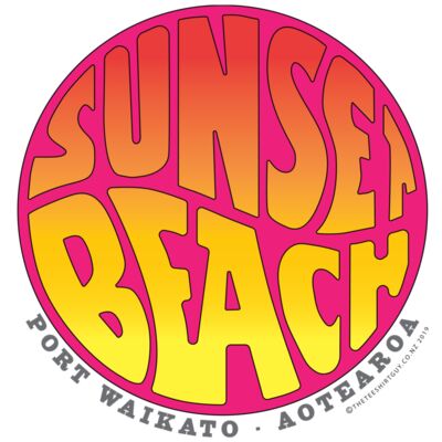 Sunset Beach device Sunset on Hot Pink Thumbnail